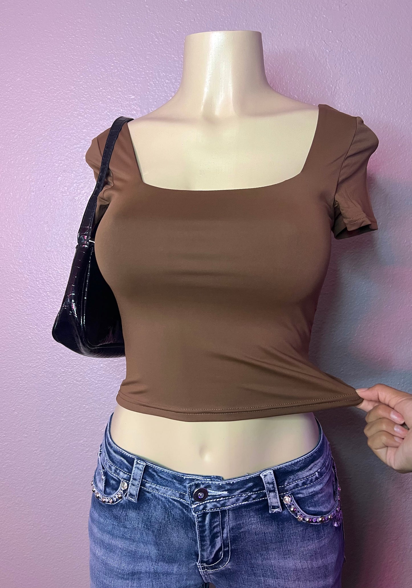 Kiara Brown Double layered top